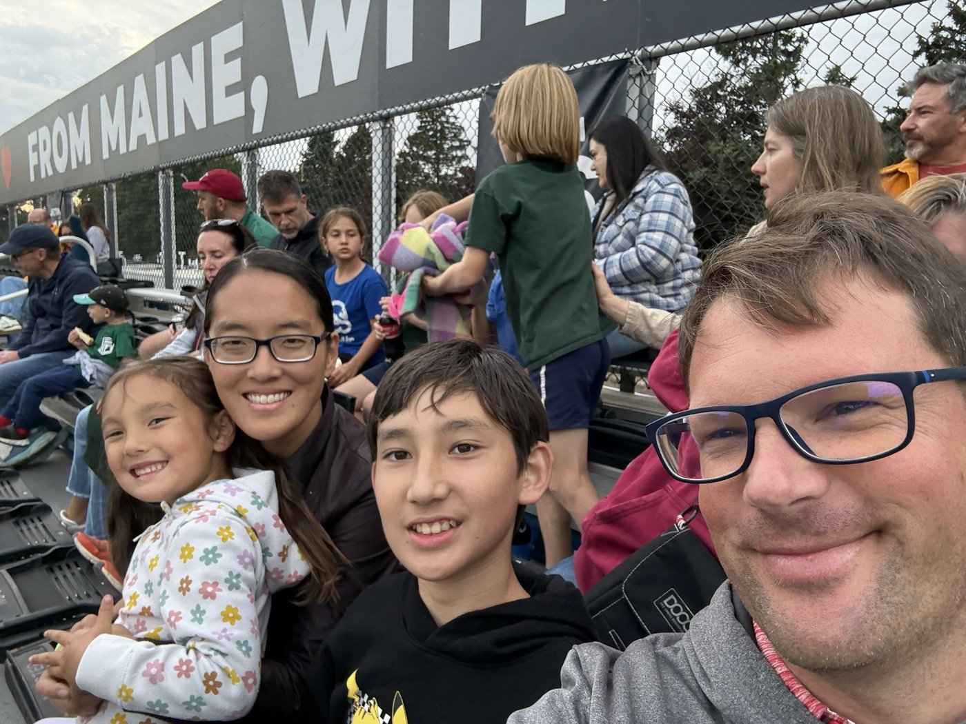 The family at a Portland soccer game